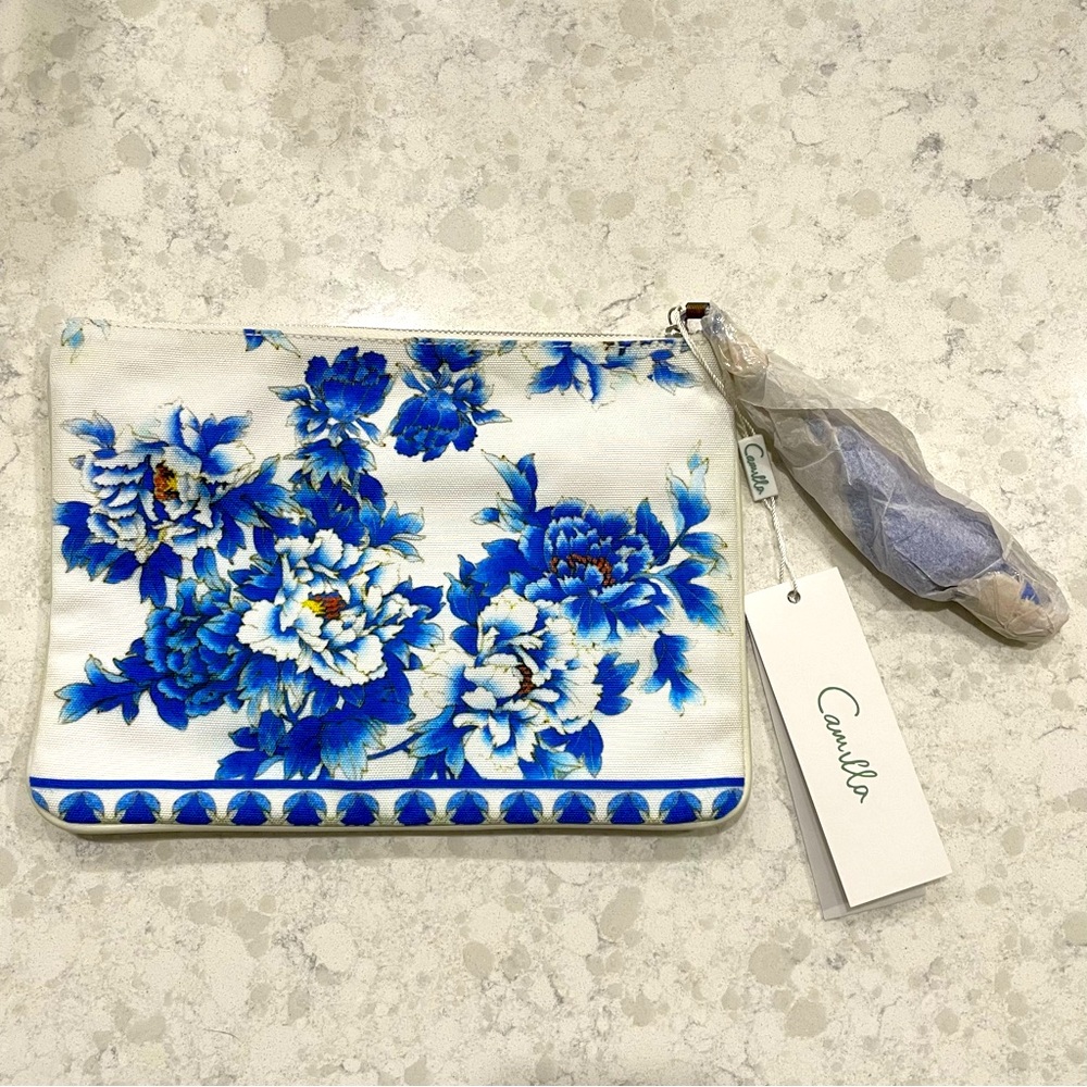 Camilla Ring Of Roses Small Canvas Clutch NWT